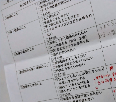 教育相談ｱﾝｹｰﾄ写真
